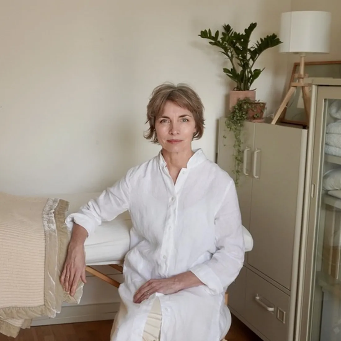 Corinna in her treatment room